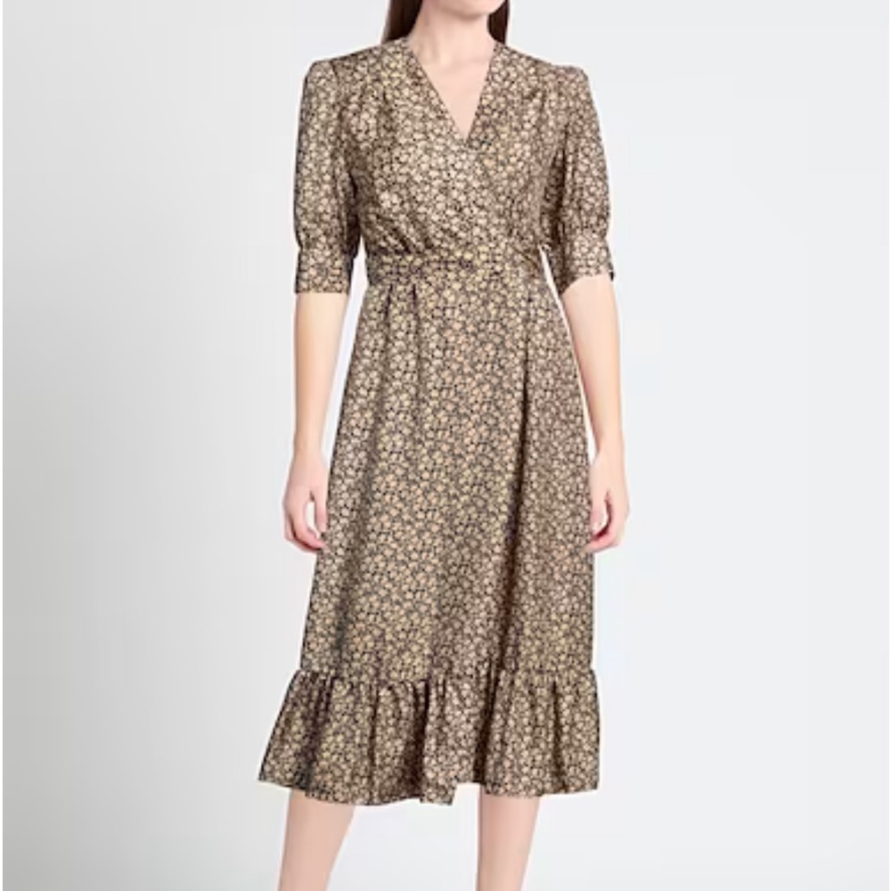 Sandro Enrika floral silk long dress